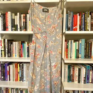 Reformation Malia floral wrap midi dress